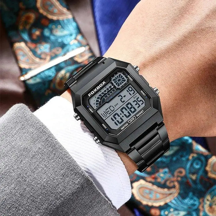 FOXBOX Fashion Luxury Digital Man Watch Casual Sports Date Waterproof Luminous Watches for Men Movement Electronic Watches Male Khamik Shop Online