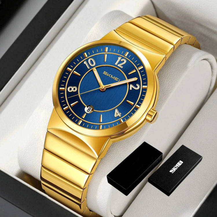 9401 Luxury Mens Steel Band Watch Original Business Quartz Wristwatch Waterproof Watches for Man Clock Reloj Hombre 2026 Khamik Shop Online