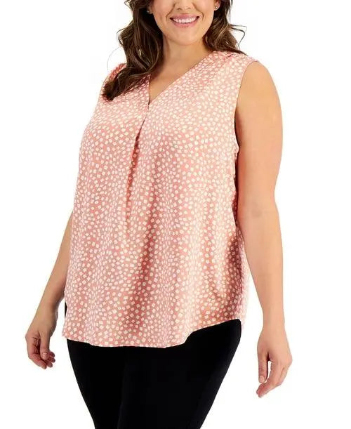 Alfani Plus Size Sleeveless Printed Top Amber Chrysippus