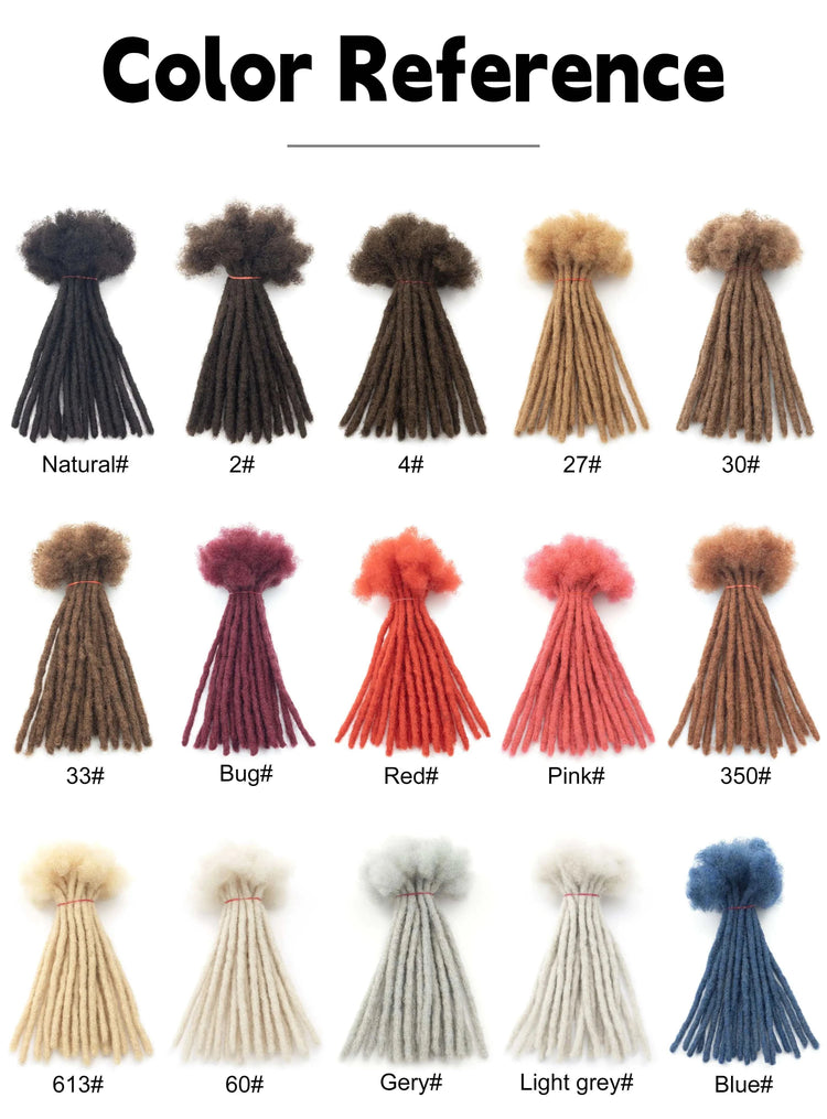 20strands/pack M4&30 Human Hair Dreadlocks Extensions Full Handmade 0.6 cm Thickness 100% Real Hair Locs Extensions for Kids Khamik Shop Online