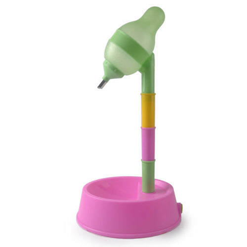 Automatic Pet Water Dispenser Stand Feeder Bowl Adjusting Height Maroon Asteria