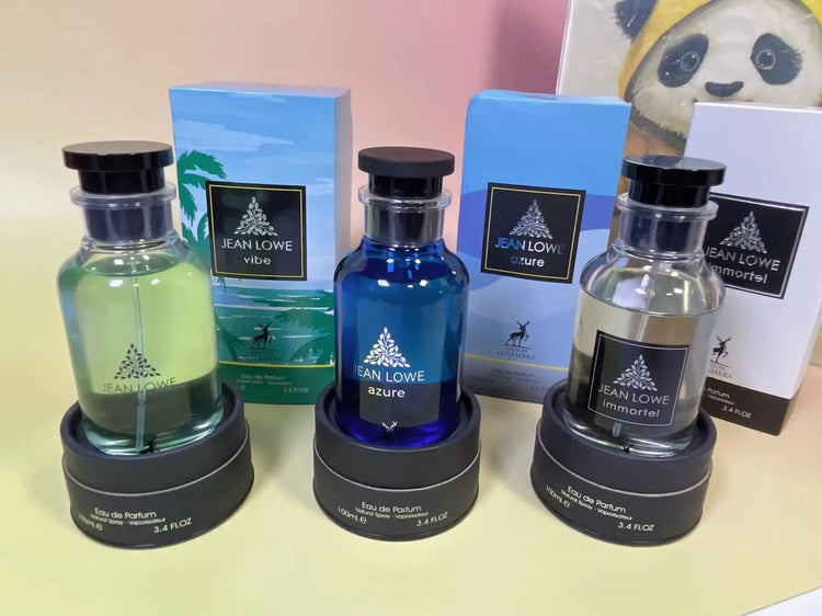 Jean Lowe Azure Immortel Perfume 3.4oz EDP Long Lasting Fresh Citrus Woody Amber Unisex Fragrance For Men Women Anniversary Gift Birthday Gift Summer Travel Luxury Perfume Bergamot Grapefruit Ginger Musk Marine Fresh Cologne Daily Wear Office Date Night E Khamik Shop Online