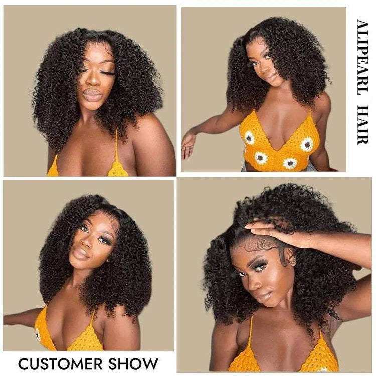 Alipearl Hair New Curly Wave Wig Glueless Pre Bleached Pre Cut 7x5 Ready To Go Closure Wig Human Hair With Pre Plucked Hairline Khamik Shop Online