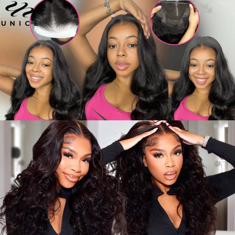UNice No-Slip Cap 7x5 Lace Glueless Body Wave Human Hair Wigs With Drawstring & Secure Silicone Strips Khamik Shop Online