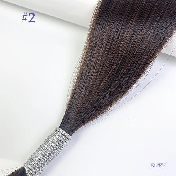 JSNME Bulk Human Hair Extensions 100% Real Human Hair Extension Straight 50g Black Brown Blonde 613 Color For Salon 14"-26" Inch Khamik Shop Online