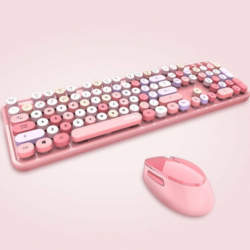Spring Multi Wireless Keyboard And Mouse Set Salmon Lucky