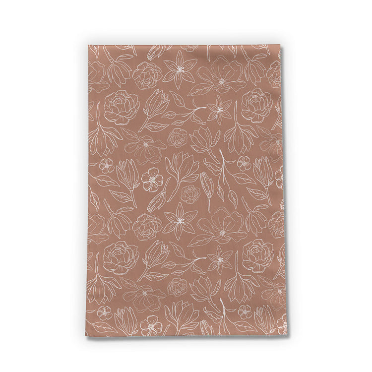 Copper Magnolia Tea Towel Orchid Hades