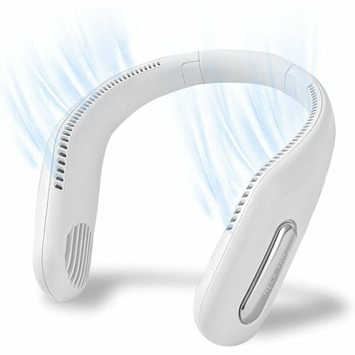 Fashionable Portable Hands Free Bladeless Neck Fan Maroon Asteria