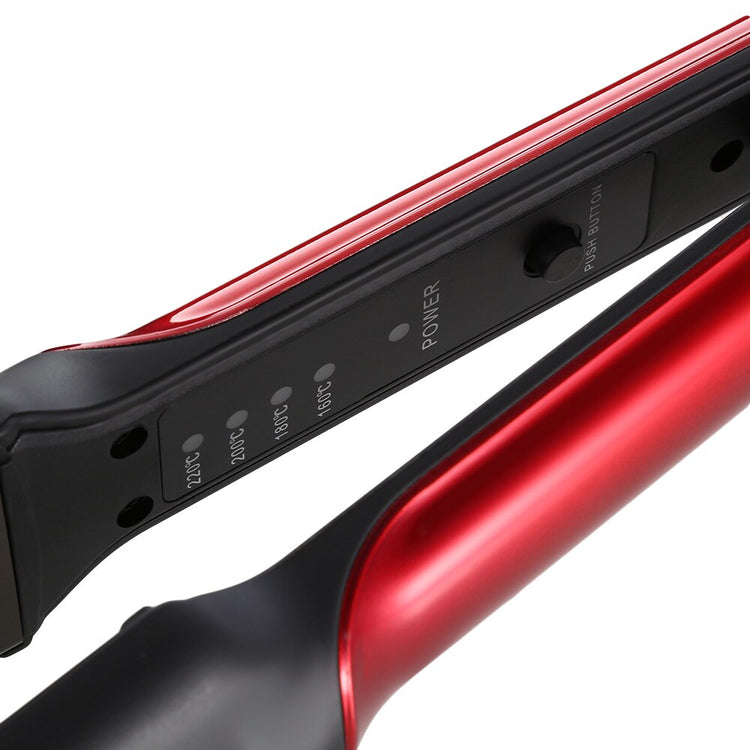 Professional Ceramic Tourmaline Coating Flat Iron Hair Straightener Maroon Asteria