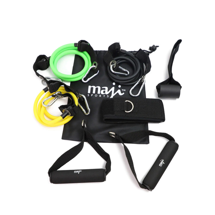 Maji Sports Full-Body Resistance Training Workout Tube Kit Black Lavender