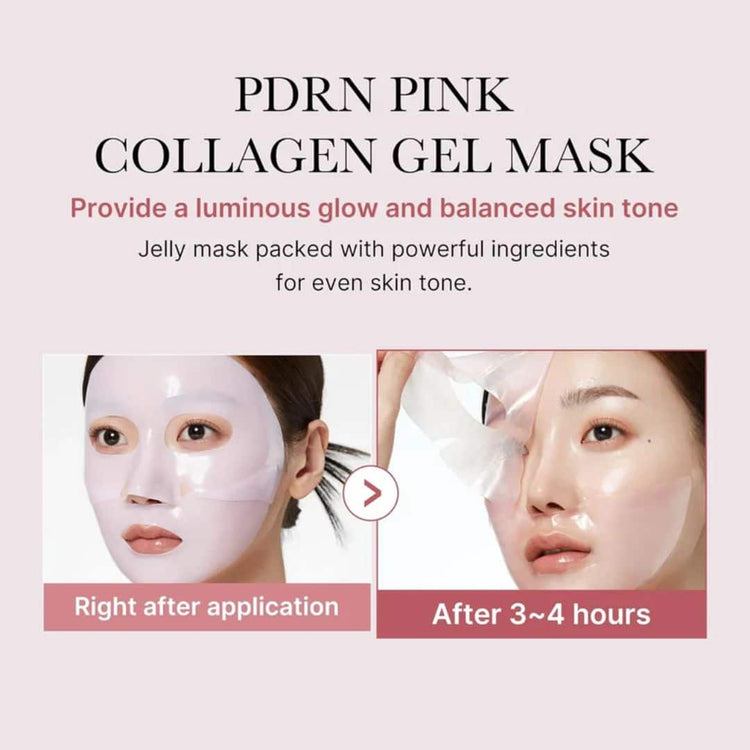 (4 PCS) Medicube PDRN Pink Collagen Gel Mask Box Harlequin Chestnut