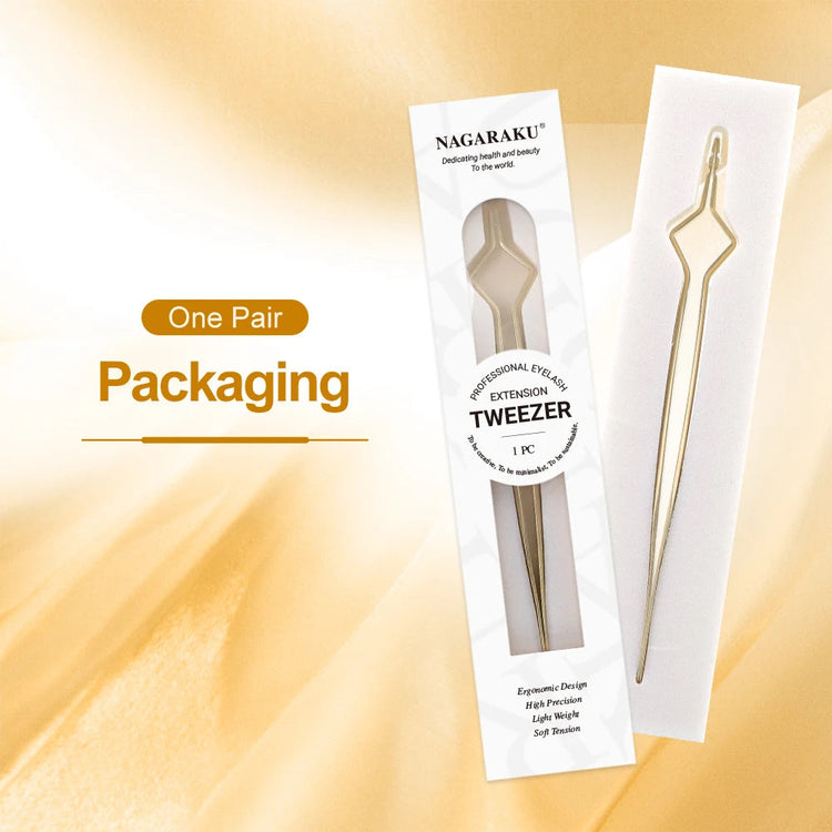 NAGARAKU pinzas Eyelash Isolating Tweezers Precision Fiber Tip Makeup Tool Anti-slip grid Khamik Shop Online