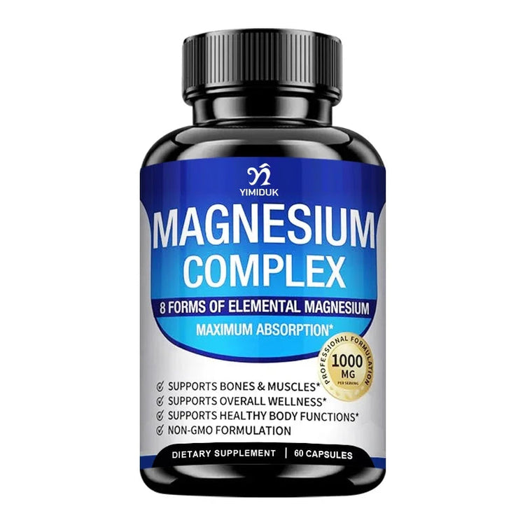Magnesium Complex Pills - Bone, Muscle & Heart Health Supplement, Sleep Support, Muscle Relaxation, Stress & Anxiety Relief Khamik Shop Online