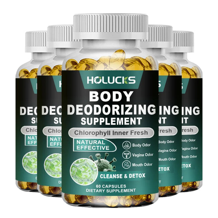 Chlorophyll Capsules Supplement, Body Deodorizing & Internal Cleanse, Support Digestion, Gut & Skin Health, Energy Boost Khamik Shop Online