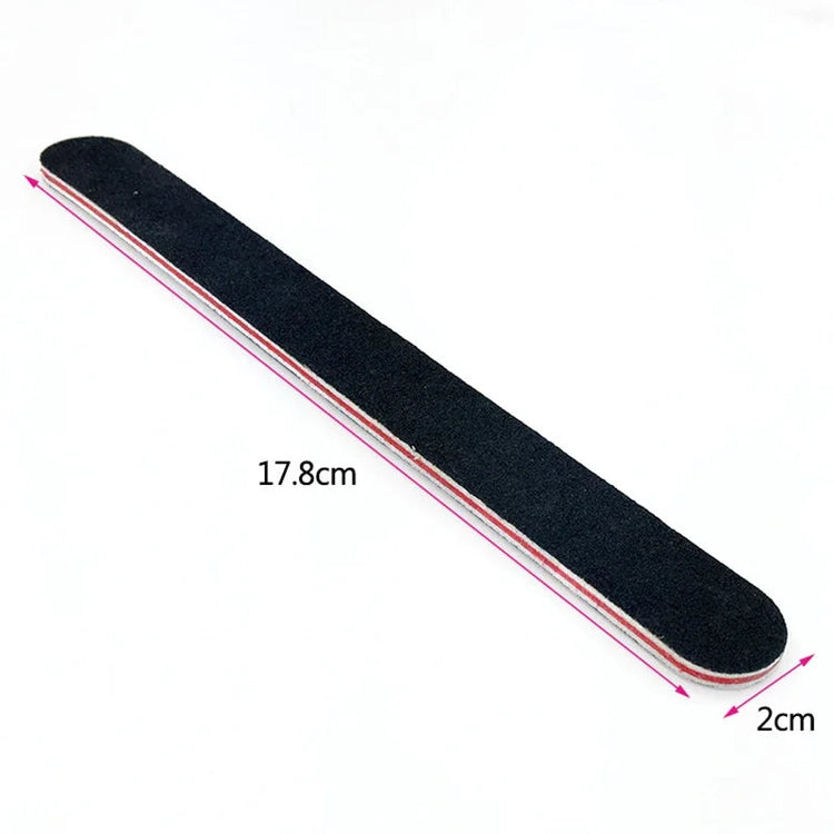 5pcs/10pcs Nailfile Professional Nail Buffer Black Sandpaper Strong Straight Lime Angle 100/180 Buffing Sanding Files Khamik Shop Online