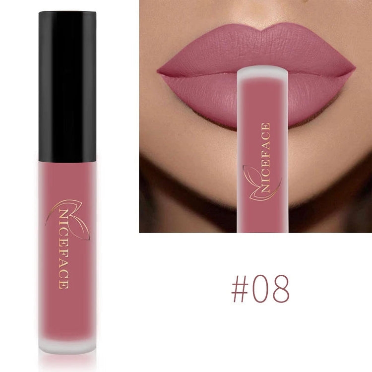 NICEFACE Lip Gloss 25 Color Waterproof Matte Lip Gloss Liquid Lipstick Waterproof Lasting Cosmetic Lip Gloss Makeup Cosmetics Khamik Shop Online