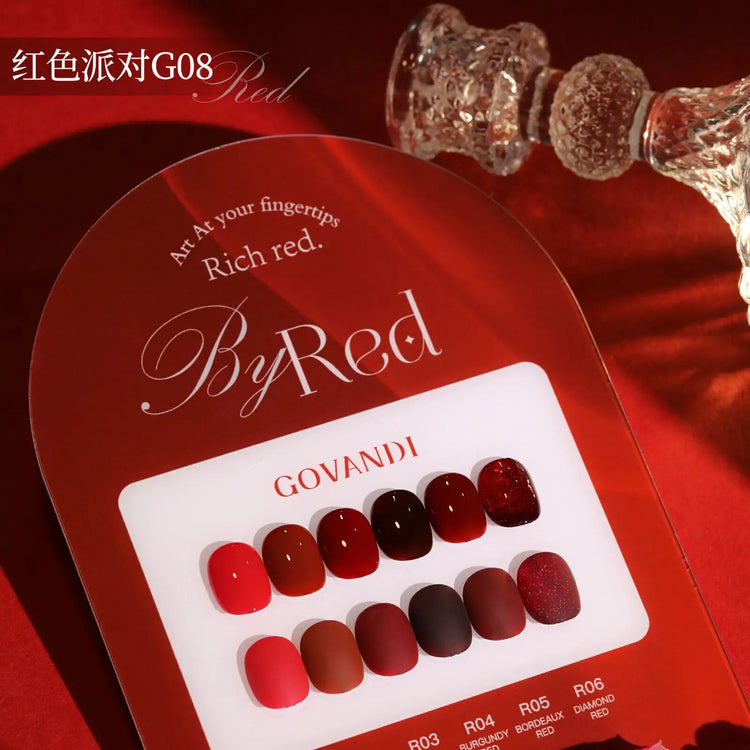 High Quality Christmas Gift Winter Red Nail Gel Set With Nail Polish Color Card UV Gel Kit For Professional Manicure Nail Salon Khamik Shop Online