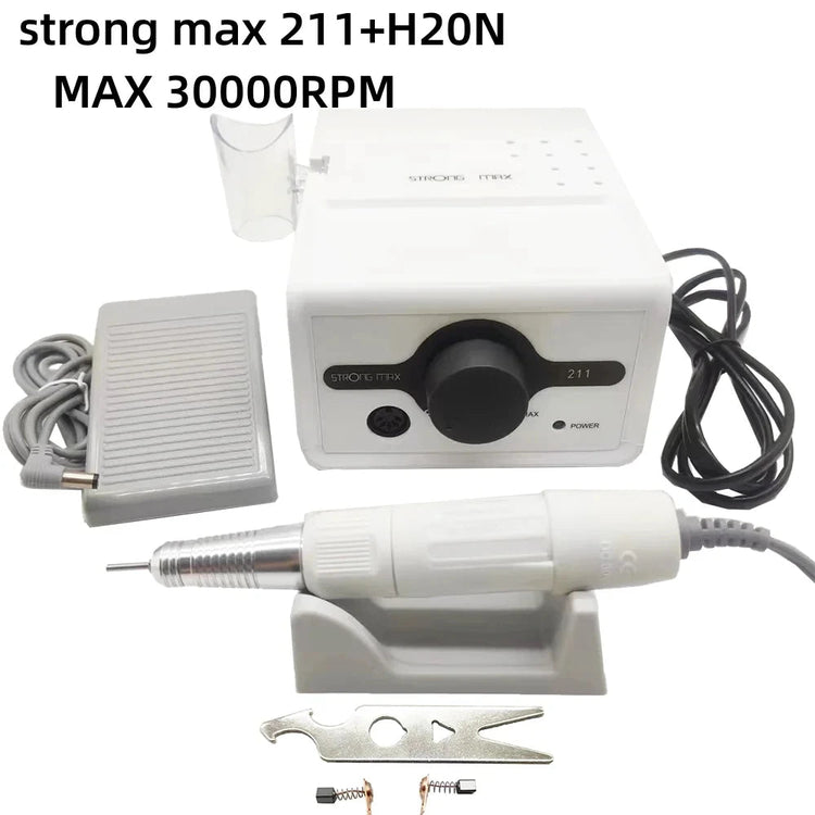65W Nail Drill Strong 211 Manicure Machine Pedicure Tool 45K STRONG 210 102L 120II H37L1 Marathon Handpiece Nail File Equipment Khamik Shop Online
