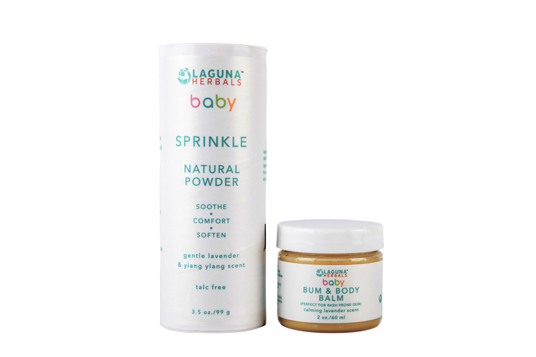 Organic Baby Moisturizer and Sprinkle ( talc free)baby powder set. Orchid Strawberry