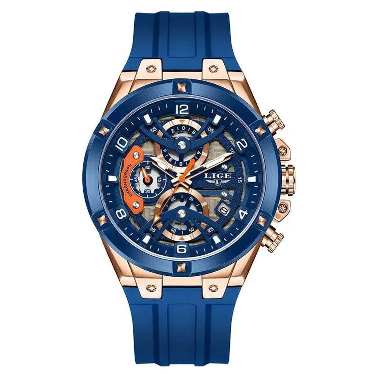 LIGE Simple Fashion Quartz Man Watch Silicone Outdoor Casual Sports Waterproof Luminous Calendar Random Gift Box Watches for Men Khamik Shop Online