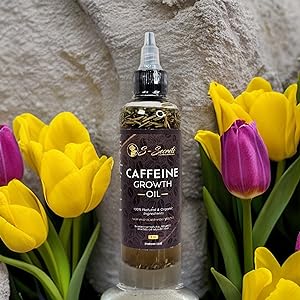 Caffeine Hair Growth Oil 2oz - Hair Growth Oil For Thinning, Balding Taupe Snowdrop