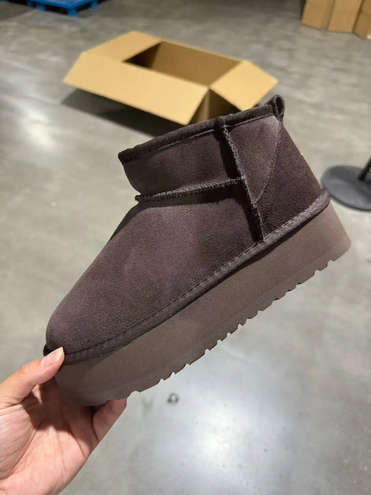 2026 New Winter Snow Boots Ladies Platform High Heel Shoes Women Ankle Boots Luxury Designer Classic Ultra Mini Fur Boot Khamik Shop Online