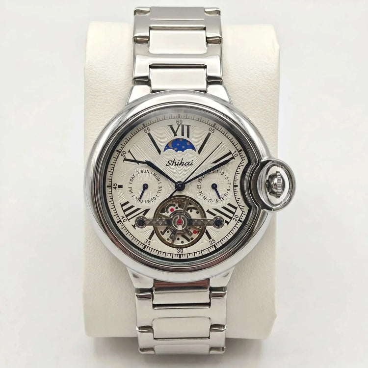 Mens Quartz Watch Stainless Steel Business Dress Wristwatch Roman Numeral Dial Daily Waterproof Gift Watch for Men Khamik Shop Online