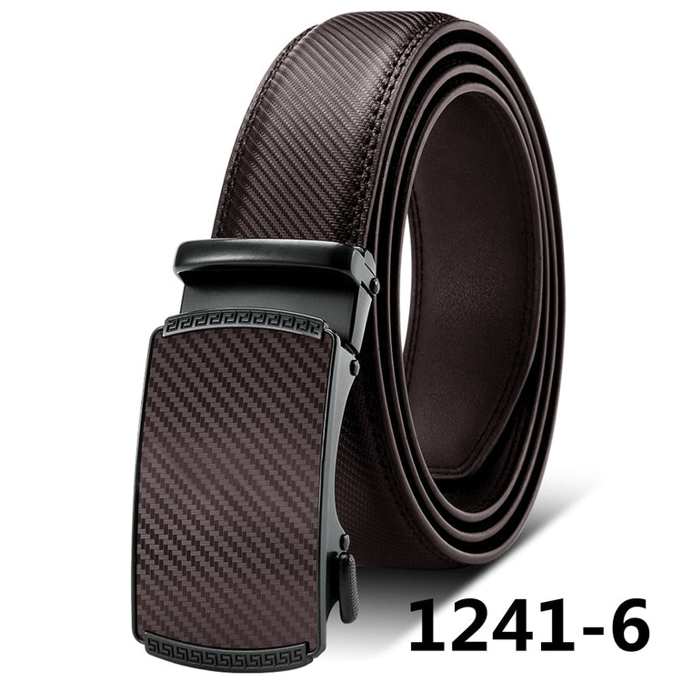Mens Ratchet Belt with Genuine Leather, Jeans Belt for men Peach Castor