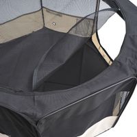 PawHut 49.2-inch Soft Pet Playpen Folding Tent Kennel Puppy Cat Dog Taupe Shadow