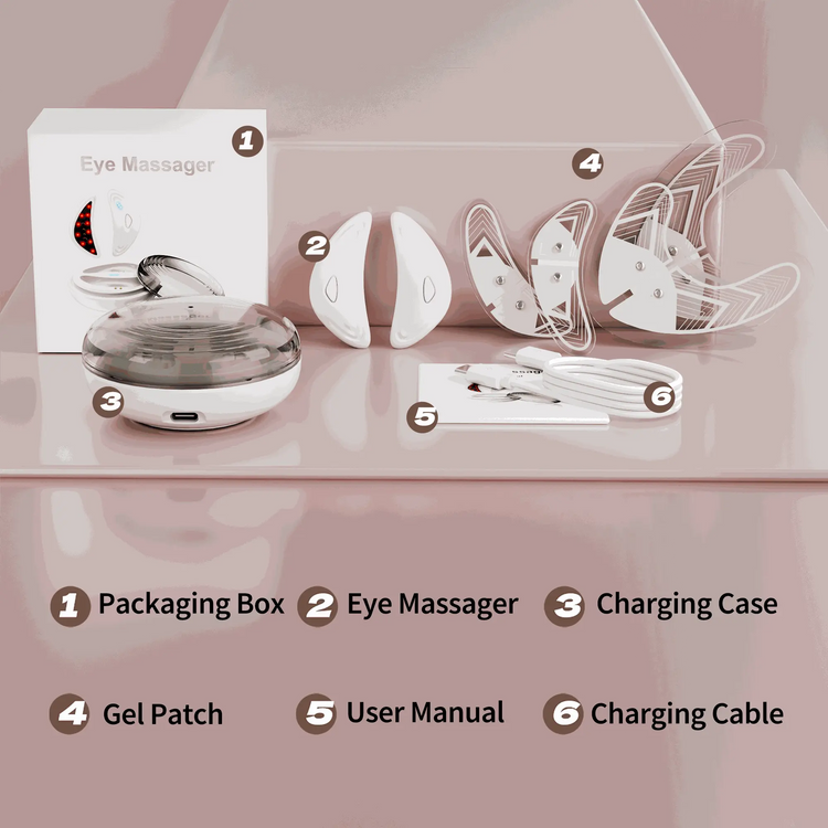 Massage Eye Beauty Device Remove Eye Wrinkles Bags Dark Circle Teal Simba
