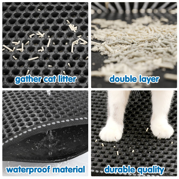 Cat Litter Mat Kitty Litter Trapping Mat Double Layer Mats Teal Simba