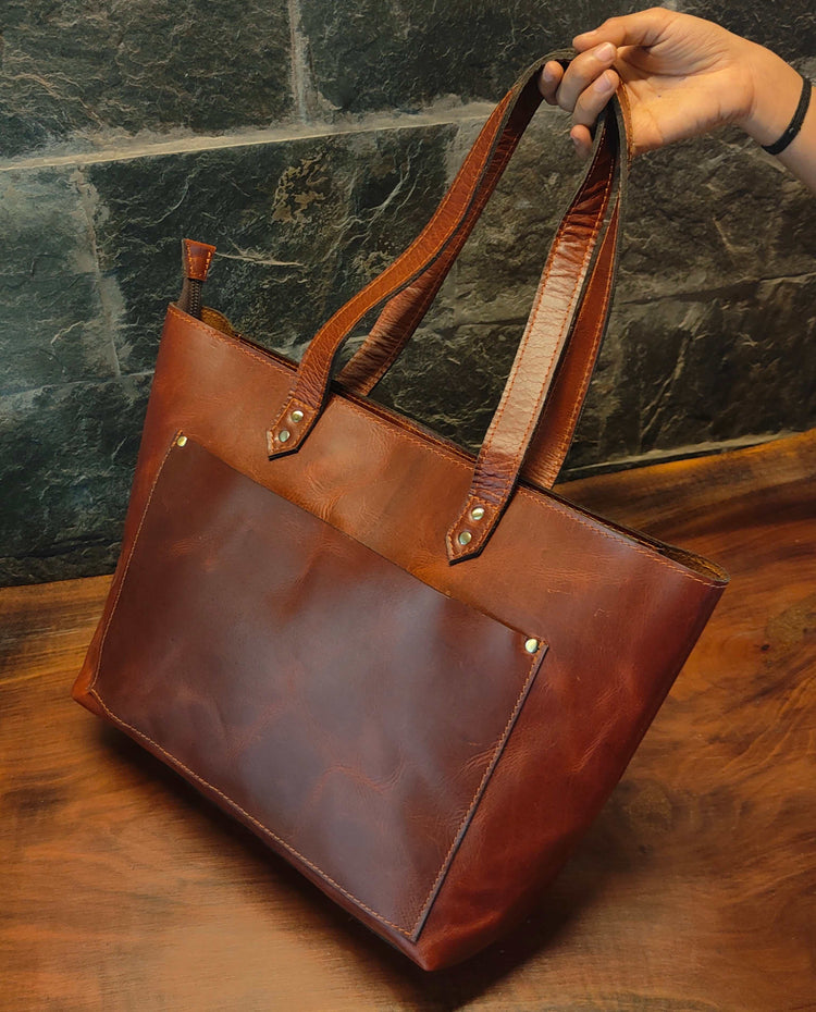 Genuine Leather Tote Bag for Women Large Women&