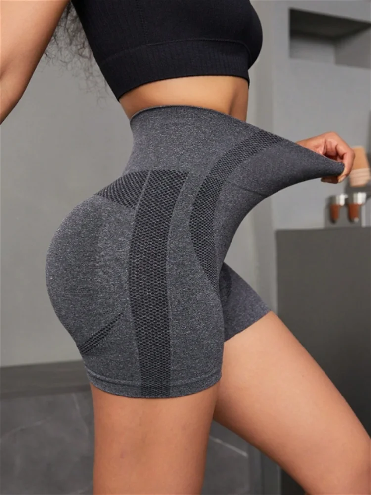 Women Yoga Shorts Fitness Seamless Push Up Trainning Qucik Dry Sportwear Shorts Casual Tummy Control Gym Cycling Shorts Female Khamik Shop Online