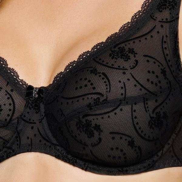 Lise Charmel Jolie Muse Sheer Mesh Lace Plunge Bra Lime Lucy
