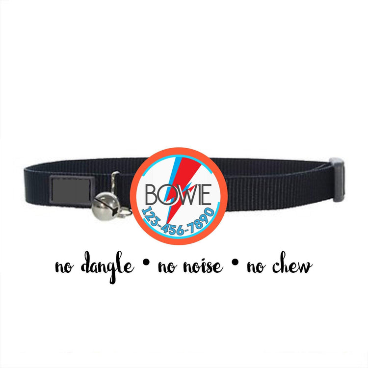 Bowie Ziggy Stardust Tag- Silent, Eco-Friendly, Ringless ID Tag Red Bittercress