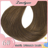 Lovelysee 3/4 Half Wig Human Hair With Clip in Hair Extensions Silky Straight Remy Hair Brown Color Soft 150% 180% Wig For Women Khamik Shop Online