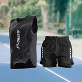 Men Running Sports Set Summer New Arrival Marathon Training Fitness Outfits Professional Quick Dry Basketball Tank Top And Short Khamik Shop Online