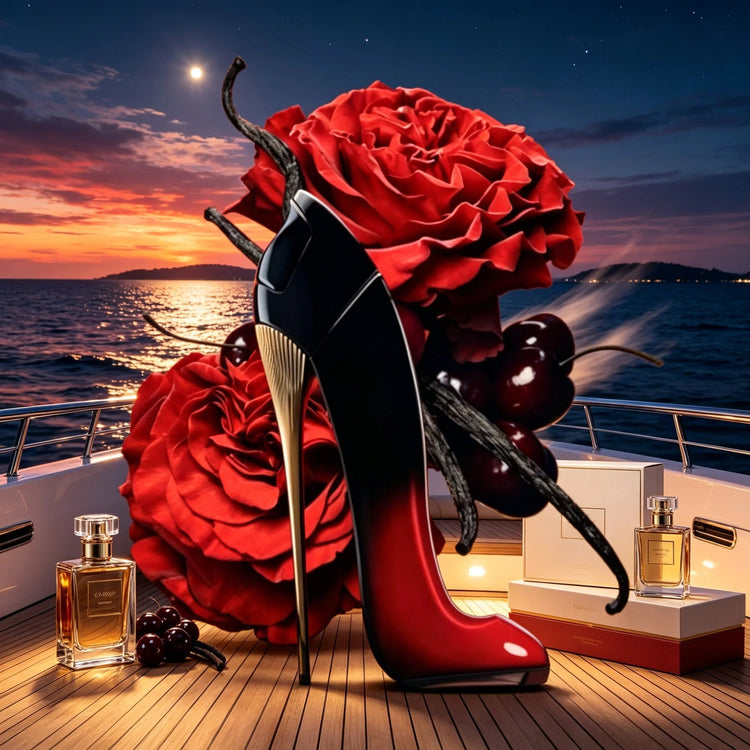 Gradient Red Black High Heel Women Eau de Parfum Rich Spicy Floral Fruity Scent Glossy Stiletto Shoe Bottle Luxury Dark Jewelry Style Long Lasting Charming Lady Fragrance Premium Holiday Gift for Valentine Birthday Wedding Anniversary Christmas Khamik Shop Online