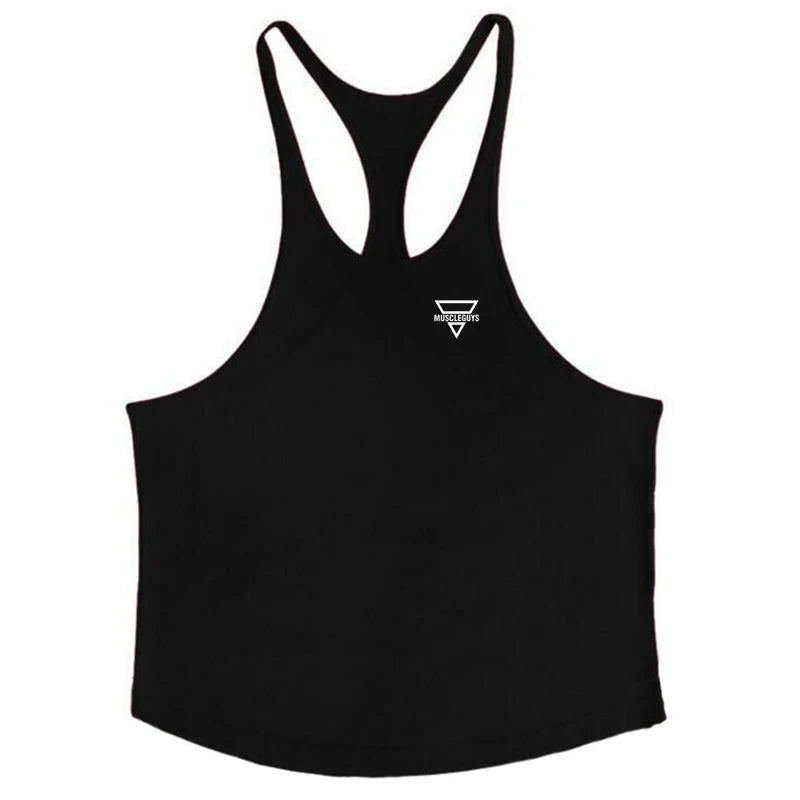 2022 New Fashion Men Gym Tank Top Fitness Y Back Clothing Summer Men&