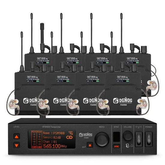 32-Channel Wireless In-Ear Monitoring System Automatically Paired Stereo IEM System, Stage Return, Waist Pack Type for DJ Stages Khamik Shop Online
