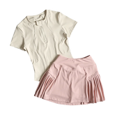 Running sports suit for women 2025 summer new high-end tennis semi-zipper yoga top badminton fitness suit Khamik Shop Online