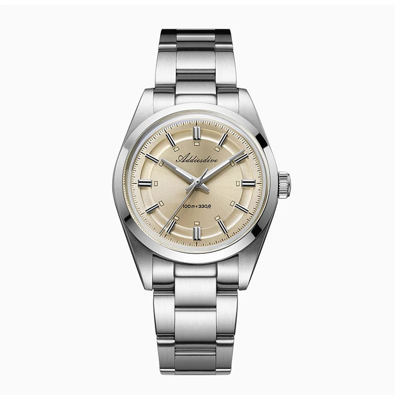 ADDIESDIVE Luxury Men Quartz Watch 36mm Super Luminous Bubble Mirror Glass Waterproof Watches For Man Stainless Steel Watch Male Khamik Shop Online