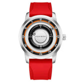 FOXBOX Magnetic Driven Watch Fashion Waterproof Quartz Wristwatch Rolling Steel Ball Pointer Sports Watches Military Clock+Box Khamik Shop Online