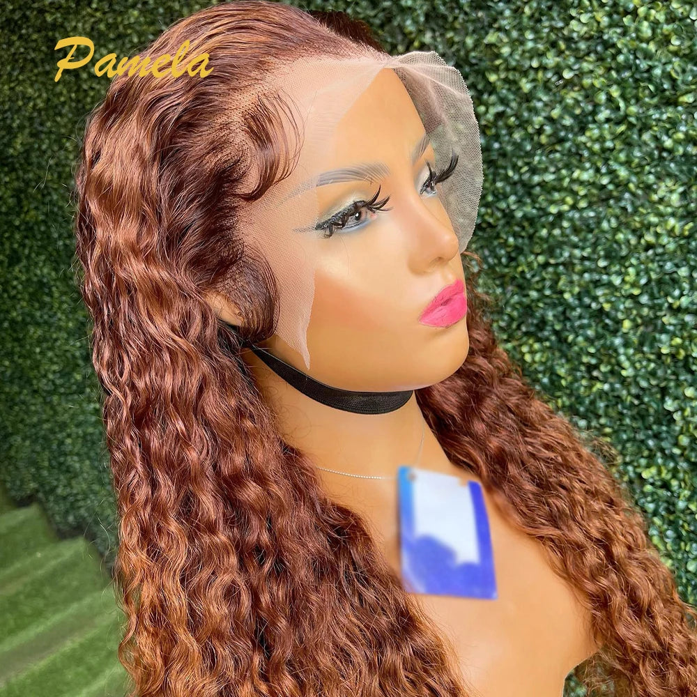 Lagos Hairline Ombre Colored Curly 100% Human Hair Wigs Brazilian Hair 13x6 Transparent Lace Frontal Wigs On Clearance Sale Khamik Shop Online
