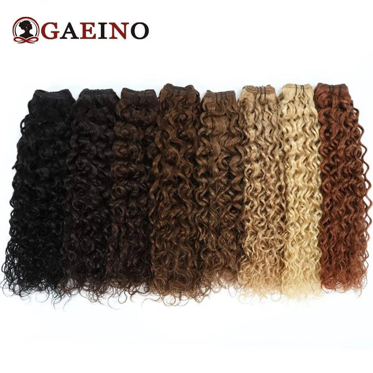Water Wave Human Hair Weft Extension Dirty Blonde Curly Hair Sew In Weft Hair Extensions Double Weft Remy Hair Wet And Wavy 100G Khamik Shop Online