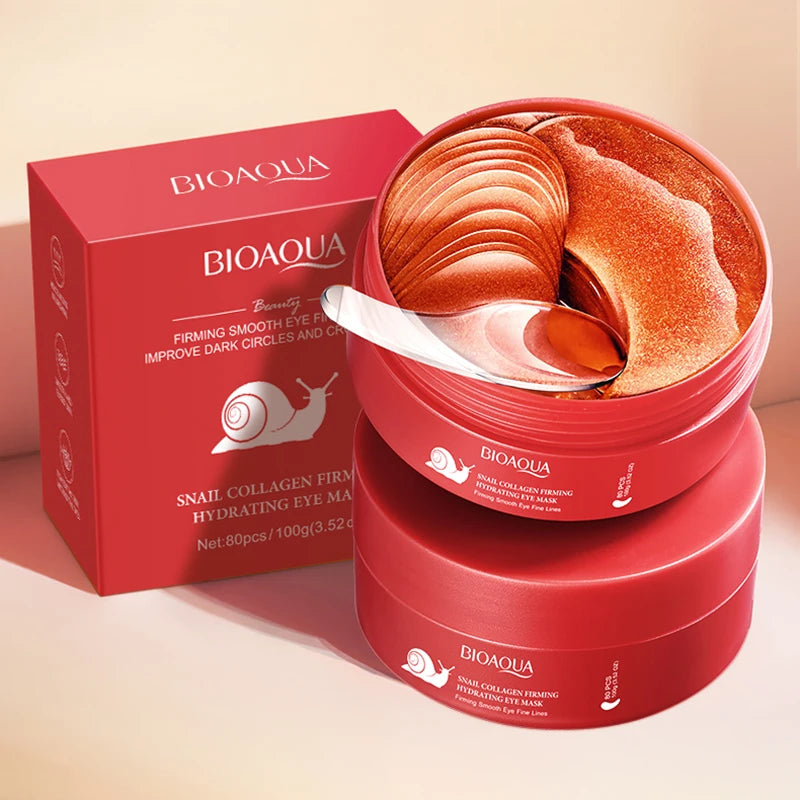 80Pcs BIOAQUA Crystal Collagen Eye Mask anti Dark Circles Anti-Wrinkles Moisturizing Anti-Aging Eye Patches Eyes Skin Care