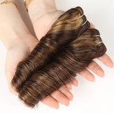Sleek Double Drawn Loose Wave Color P4/27 P6/27 P1B/30 P4/30 Brazilian Remy Human Hair Bundles 1Pcs Hollywood Wave Hair Bundles Khamik Shop Online