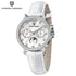 PAGANI DESIGN Women Quartz Watch Mop Dial Diamond Bezel Moon Phase Week Date Multi-function 50M Waterproof White Leather watch Khamik Shop Online