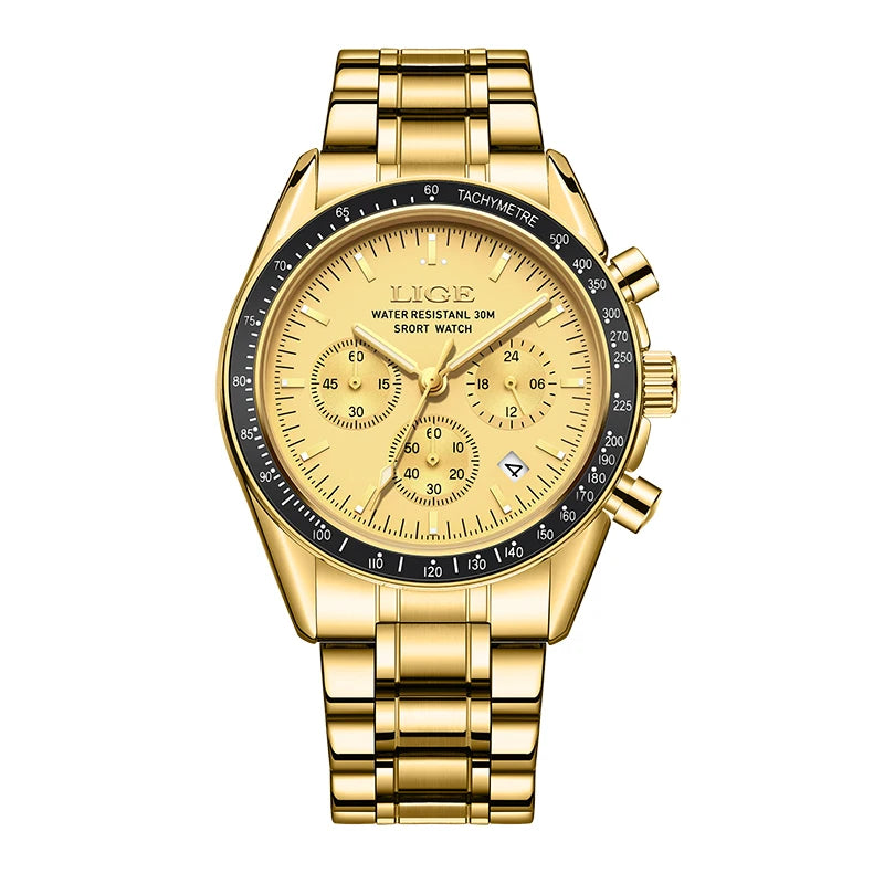 Men Watches Luminous Calendar Business Quartz Watch Mens Top Brand Luxury Sport Waterproof Stainless Steel Man Wristwatches