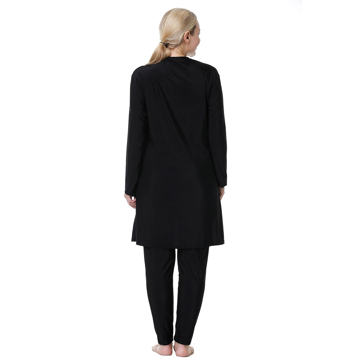 H1029 Muslim Women Fullcoverage  Long Sleeves Cover Up Burkinis Three Pieces Plus Size Swimwear Suits Khamik Shop Online